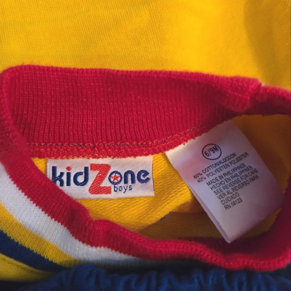 KidZone Vintage Y2k Construction Theme T-Shirt and Shorts Set